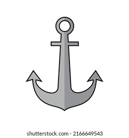 Anchor vector icon boat logo pirate symbol maritime helmet nautical simple graphic illustration doodle design