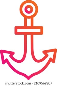 Anchor Vector Icon Design Illustration