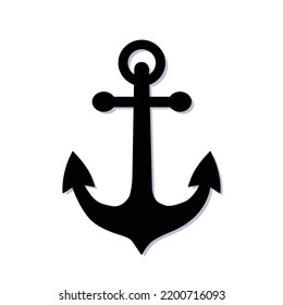 Anchor vector, anchor icon design illustration, jangkar vector
