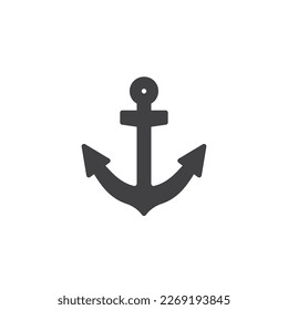 Anchor vector icon. filled flat sign for mobile concept and web design. anchor glyph icon. Symbol, logo illustration. Vector graphics svg