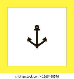 anchor vector icon. flat design