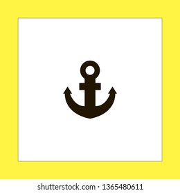 anchor vector icon. flat design