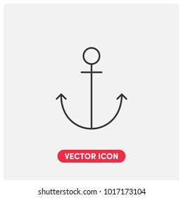 Anchor Vector Icon Illustration