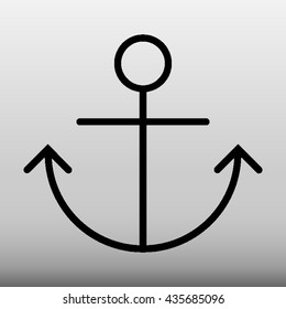 Anchor Vector Icon Illustration