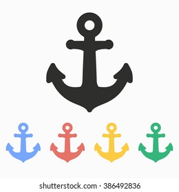 Anchor  vector icon. Illustration isolated on white  background for graphic and web design.