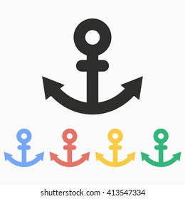 Anchor  vector icon. Illustration isolated on white  background for graphic and web design.