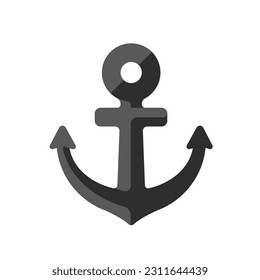 Anchor vector icon illustration ( marine  port  harbor)