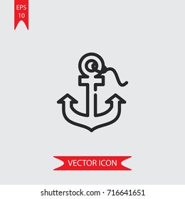 Anchor vector icon, illustration symbol