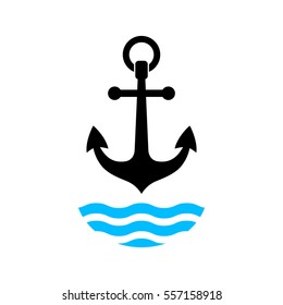  Anchor vector icon, isolated object on white background