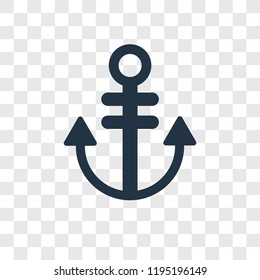 Anchor vector icon isolated on transparent background, Anchor transparency logo concept