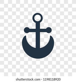 Anchor vector icon isolated on transparent background, Anchor transparency logo concept