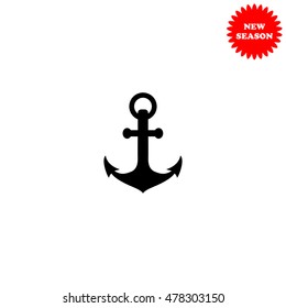 Anchor vector icon isolated on white background.