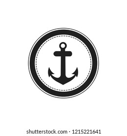 Anchor vector icon logo 