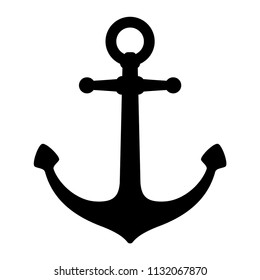 Anchor vector icon logo boat pirate Nautical maritime illustration symbol graphic
