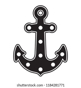 Anchor vector icon logo boat maritime pirate Nautical helm illustration symbol graphic design clip art