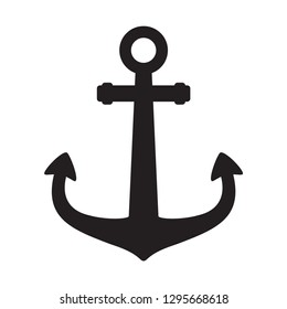 Anchor vector icon logo boat pirate helm maritime Nautical illustration symbol graphic