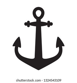 Anchor vector icon logo boat pirate helm maritime Nautical illustration symbol graphic simple