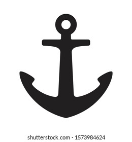 Anchor vector icon logo boat symbol pirate helm Nautical maritime illustration simple graphic doodle design