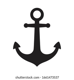 Якорь векторный значок логотип лодка символ пиратский шлем Морской морской простой иллюстрации графический дизайн каракули