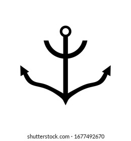 Anchor vector icon logo boat pirate helm Nautical maritime illustration symbol simple graphic
