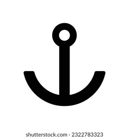 Anchor vector icon logo boat symbol pirate helmet nautical maritime simple graphic illustration doodle design