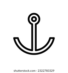 Anker-Vektorsymbol Symbol Schiff Symbol Pirat Helm nautische Marine einfache grafische Abbildung Dooddesign