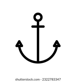 Anker-Vektorsymbol Symbol Schiff Symbol Pirat Helm nautische Marine einfache grafische Abbildung Dooddesign
