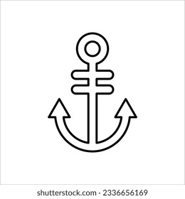 Anchor vector icon logo boat on white background