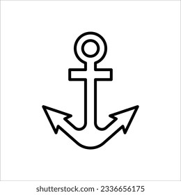 Anchor vector icon logo boat on white background