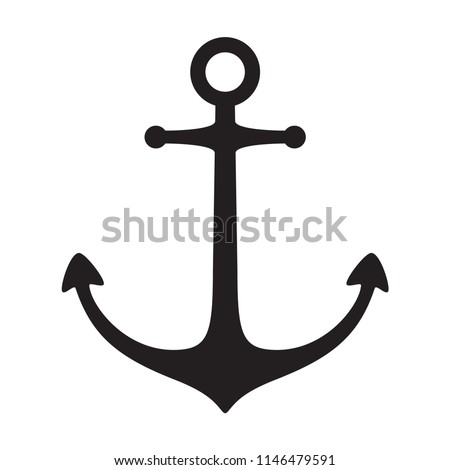 Anchor vector icon logo boat pirate Nautical maritime illustration symbol graphic clipart