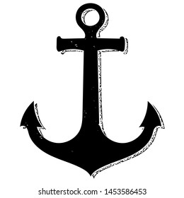 Anchor vector icon logo Nautical maritime sea ocean boat illustration