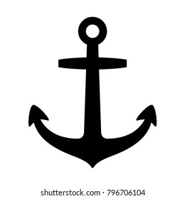 Anchor vector icon logo Nautical maritime sea ocean boat illustration svg
