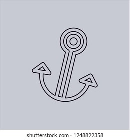 Anchor vector icon. Modern, simple, isolated, flat best quality icon for web site designs or mobile apps. Vector illustration.