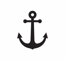 Anchor Vector Icon On A White Background