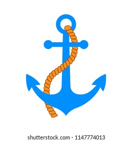 Anchor vector icon on white background