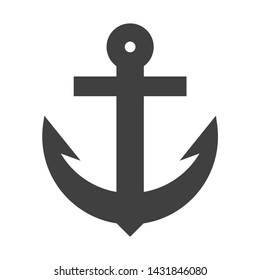 Anchor vector icon on white background. Flat style for web, app design