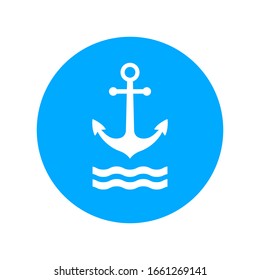 Anker-Vektorillustration-Symbol auf weißem Hintergrund