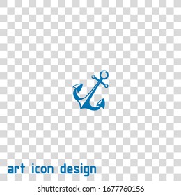 Anker-Vektorsymbol auf weißem Hintergrund