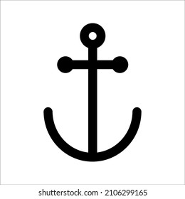 anchor vector icon, on white background, eps 10.