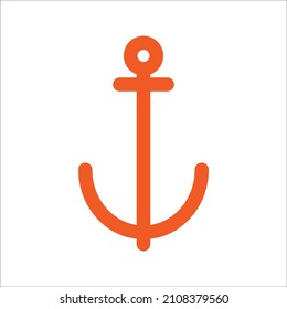 anchor vector icon, on white background, eps 10.