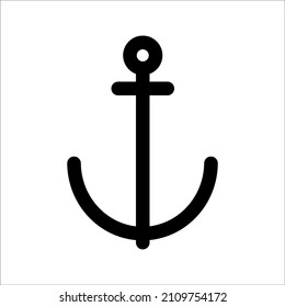 anchor vector icon, on white background, eps 10.