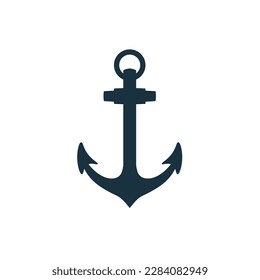 Anchor vector icon on white background