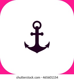 Anchor vector icon on white background.