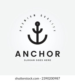 Anchor vector icon pirate boat logo helmet Nautical maritime simple graphic symbol illustration