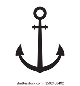 Anchor vector icon. Pirate Nautical maritime boat.  