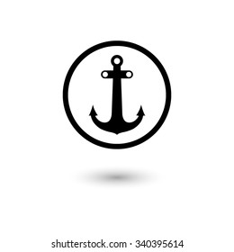 Anchor - vector icon with shadow