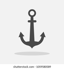 Anchor vector icon for ships and hooking
