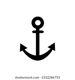 Anchor vector icon sign vector. Logo Nautical maritime sea ocean boat illustration.