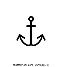 Anchor vector icon, anchor sign, marine symbol,  Vector Icon metal sea ​​anchor, Vector illustration symbol.