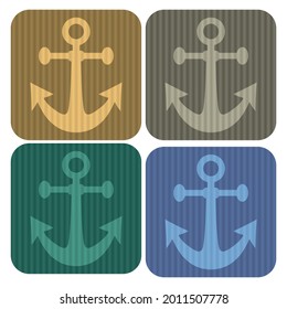 Anchor Vector Icon. Anchor Icon Silhouette Vector Illustration
